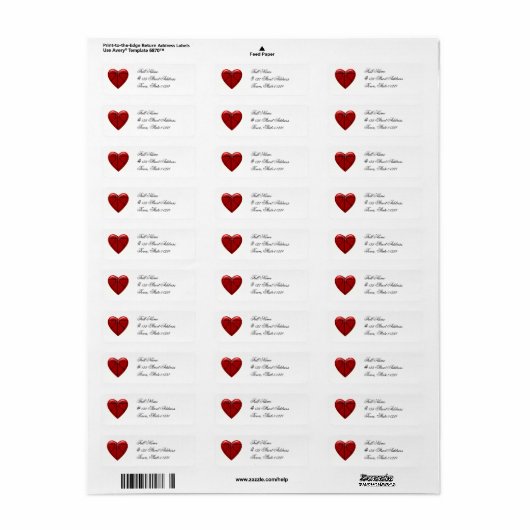 Liefde Basketbal Mailing Labels (Full Sheet)