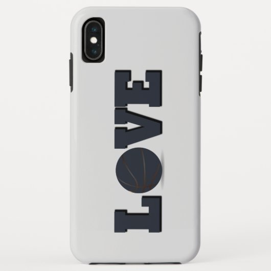 Liefde basketbal met blauwe bal Case-Mate iPhone case (Achterkant)