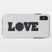 Liefde basketbal met blauwe bal Case-Mate iPhone case (Achterkant (horizontaal))