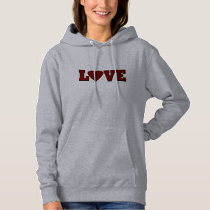 Liefde basketbal met rood hart hoodie