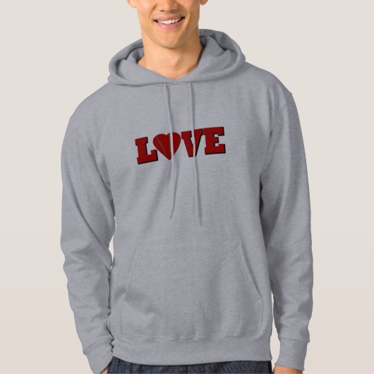 Liefde basketbal met rood hart hoodie (Voorkant)