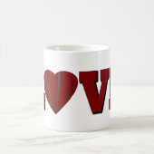 Liefde basketbal met rood hart koffiemok (Center)