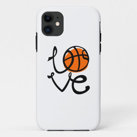 Liefde Basketbal Moderne Typografie Sport Case-Mate iPhone Case (Achterkant)