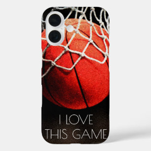 Liefde Basketbal Spel iPhone 16 Hoesje