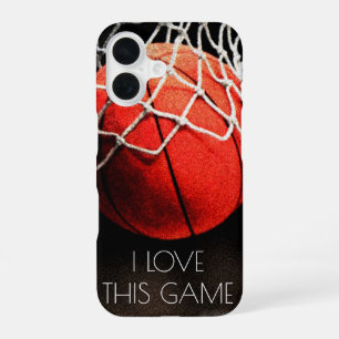 Liefde Basketbal Spel iPhone 16 Hoesje
