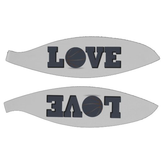 Liefde basketbal spel met blauwe bal (Panelen)