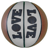 Liefde basketbal spel met blauwe bal (Verticaal)
