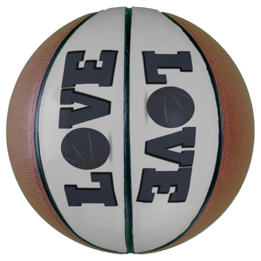 Liefde basketbal spel met blauwe bal (Verticaal)