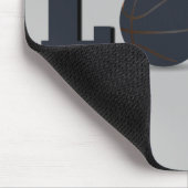 Liefde basketbal spel met blauwe bal muismat (Hoek)