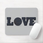 Liefde basketbal spel met blauwe bal muismat (Met muis)