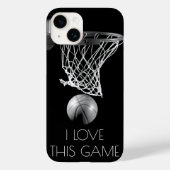 Liefde Basketbal Spel Zwart & Wit Case-Mate iPhone Case (Achterkant)