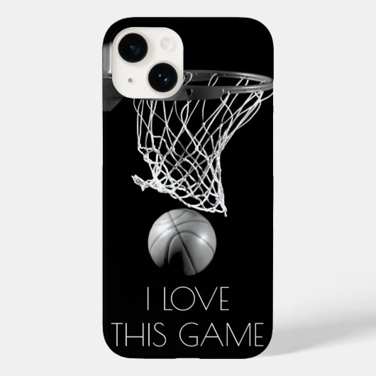 Liefde Basketbal Spel Zwart & Wit Case-Mate iPhone Case (Achterkant)