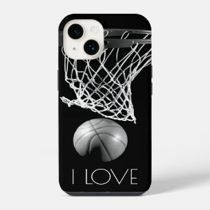 Liefde Basketbal Spel Zwart & Wit iPhone 14 Hoesje