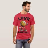 Liefde Basketbal T-shirt (Voorkant volledig)