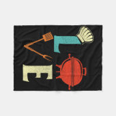 Liefde BBQ Lover Pitmaster Grilling Grill Barbecue Fleece Deken (Voorkant (Horizontaal))
