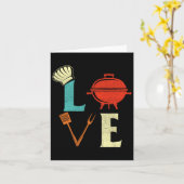 Liefde BBQ Lover Pitmaster Grilling Grill Barbecue Kaart (Gele Bloem)