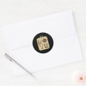 Liefde BBQ Ronde Sticker (Envelop)