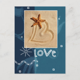 Liefde. Beach Theme Valentijnsdag Feestdagenkaart