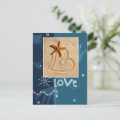 Liefde. Beach Theme Valentijnsdag Feestdagenkaart (Staand voorkant)