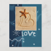 Liefde. Beach Theme Valentijnsdag Feestdagenkaart (Voorkant)