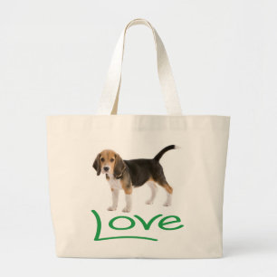 Liefde Beagle Puppy Hond Canvas Totetas Grote Tote Bag