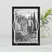 Liefde & Bedankt 25e Jubileum Zilver Uw Foto (Staand voorkant)