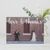 Liefde & Bedankt 2 Foto QR Code Bruiloft (Staand voorkant)