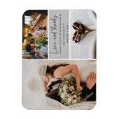 Liefde Bedankt 3 Foto bruiloft Hartelijk dank Magneet (Verticaal)