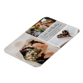 Liefde Bedankt 3 Foto bruiloft Hartelijk dank Magneet (Linkerzijde)