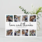Liefde & Bedankt 8 Square Photo Collage Wedding (Staand voorkant)