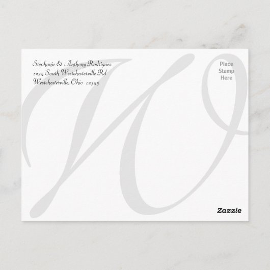 Liefde/Bedankt Aangepaste bruiloft Hartelijk dank  Briefkaart (Achterkant)