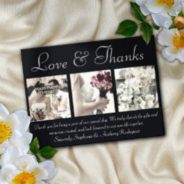 Liefde/Bedankt Aangepaste bruiloft Hartelijk dank  Briefkaart