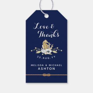 Liefde & Bedankt Anemoon Nautisch ⚓Wedding Favorie Cadeaulabel
