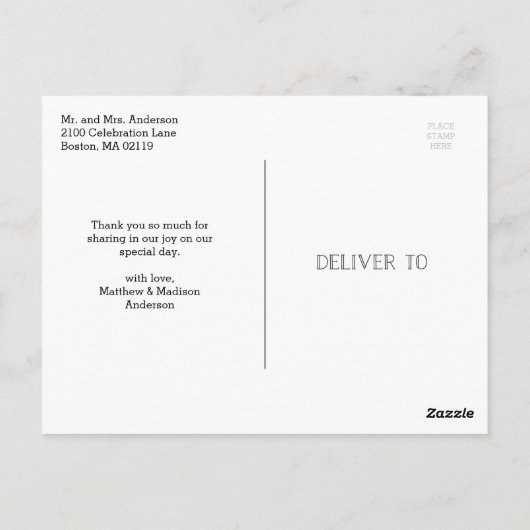 Liefde & Bedankt Boho | Huwelijk Dank u Briefkaart (Achterkant)