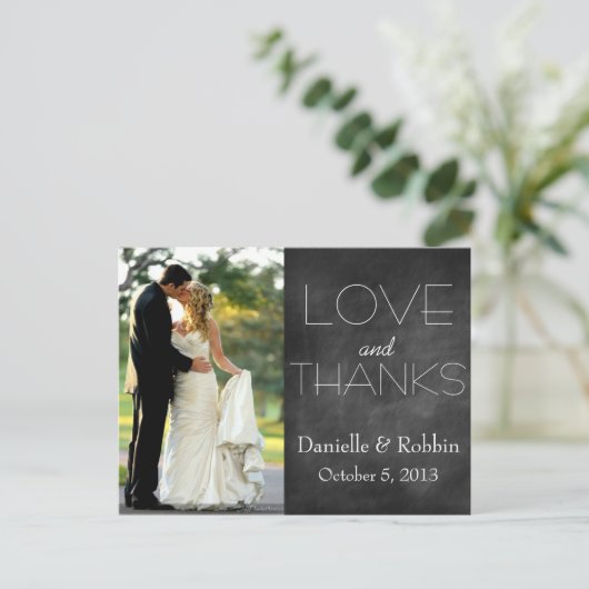 Liefde & Bedankt Briefkaart (Staand voorkant)