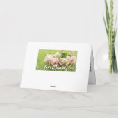 Liefde & Bedankt Brouwerij Typografie Roze foto Kaart (Achterkant)