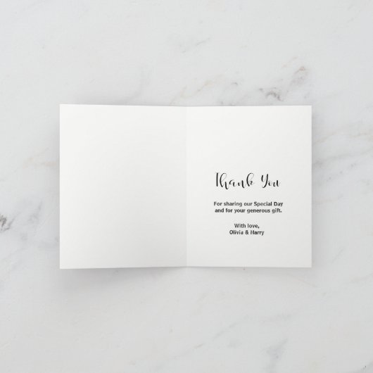 Liefde & Bedankt bruiloft Dank u Foto Opmerking Ka (Binnen)