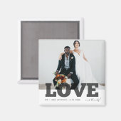 Liefde Bedankt bruiloft foto gunst Dank u Magneet (Voorkant / Achterkant)