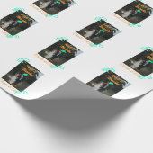 Liefde & bedankt bruiloft paar foto modern add ora cadeaupapier (Hoek)