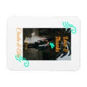 Liefde & bedankt bruiloft paar foto modern add ora magneet (Horizontaal)