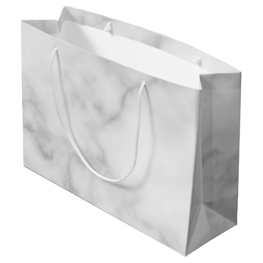 Liefde & Bedankt Classy Elegant Marmer Bruiloft Fa Groot Cadeauzakje (Achterkant Gekanteld)