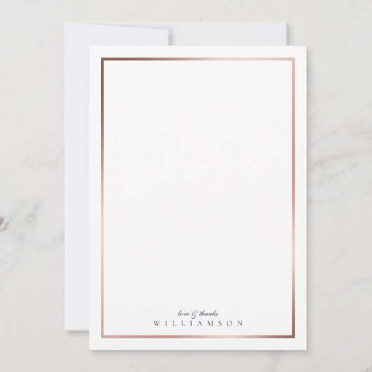 Liefde & Bedankt Classy Navy Roos Gold Wedding Fot (Achterkant)