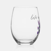 Liefde & Bedankt Custom Fotocollage Modern Wedding Wijnglas Zonder Voet (Rechts)