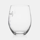 Liefde & Bedankt Custom Fotocollage Modern Wedding Wijnglas Zonder Voet (Links)