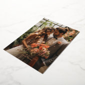 'Liefde & Bedankt' Custom Photo Wedding Dank u Folie Uitnodiging (Gedraaid)