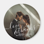 'Liefde & Bedankt' Custom Photo Wedding Favoriet Magneet (Voorkant)