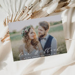 Liefde & Bedankt | Dank u bruiloft fotokaart<br><div class="desc">Fotokaart voor chic en elegant modern kalligrafie. Voor meer geavanceerde aanpassing van dit ontwerp,  te klikken gelieve de knoop "aanpassen".</div>