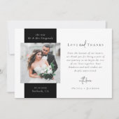Liefde & Bedankt Dubbelzijdige foto bruiloft (Voorkant)