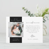 Liefde & Bedankt Dubbelzijdige foto bruiloft (Staand voorkant)