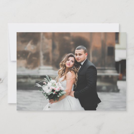 Liefde & Bedankt Dubbelzijdige foto bruiloft (Achterkant)